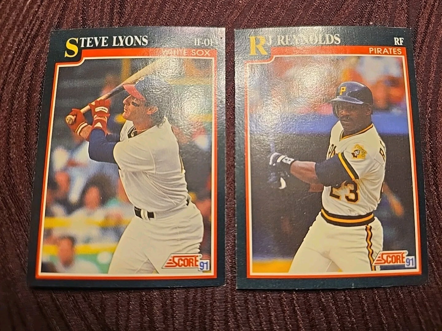 STEVE LYONS ⚾ 1991 Score Baseball #269 & RJ Reynolds 273#