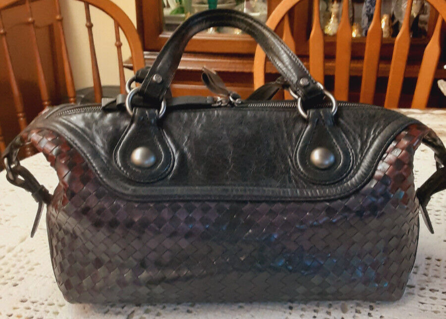 Francesco Biasia Leather Double Handed Satchel, 6