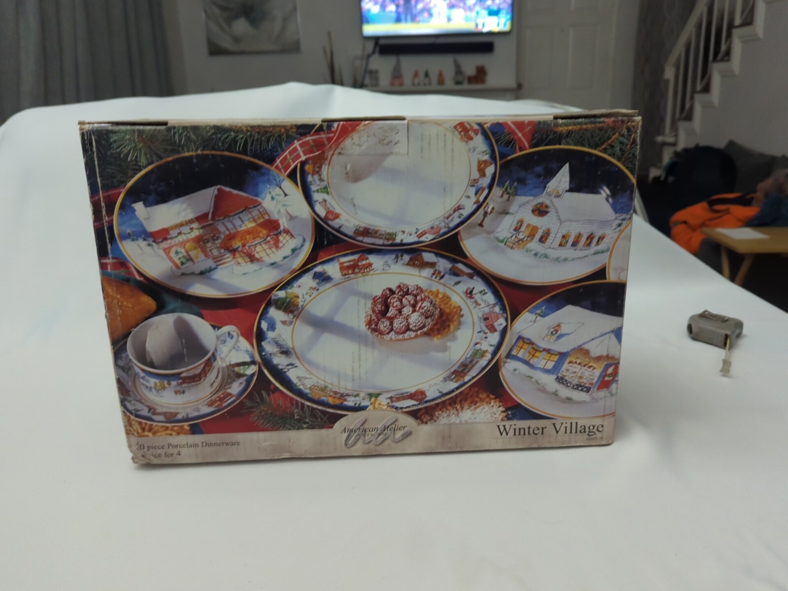 American Atelier Winter Village CHRISTMAS  Dinner Set 20 PCS For 4 #5053-20 New
