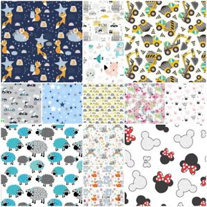 cot FITTED SHEET 60x120 BED COVER PRINTED PATTERNED COLOUR  BABY cotton animals