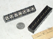 2 UNBRANDED 7 POS POLE POSITION 3/8" PCB PWB SINGLE ROW TERMINAL BLOCK 20 A AMP