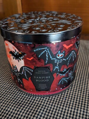 Bath and Body Works キャンドル ハロウィン Bath Body Works VAMPIRE BLOOD 3 Wick Candle 14.5 oz Jar HALLOWEEN