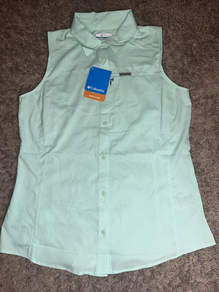 Women's Columbia Green Kestrel Trail Lite Sleeveless Shirt