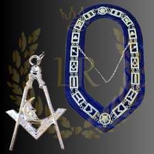 Masonic Regalia Blue Lodge Junior Deacon Chain Collar Jewel Set Deal