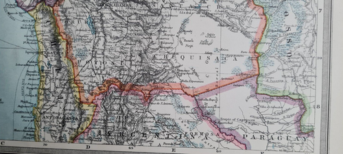 Antike (1907) Landkarte - Südamerika Nordwesten - Bolivien / Peru / Kolumbien - Bild 3 von 15