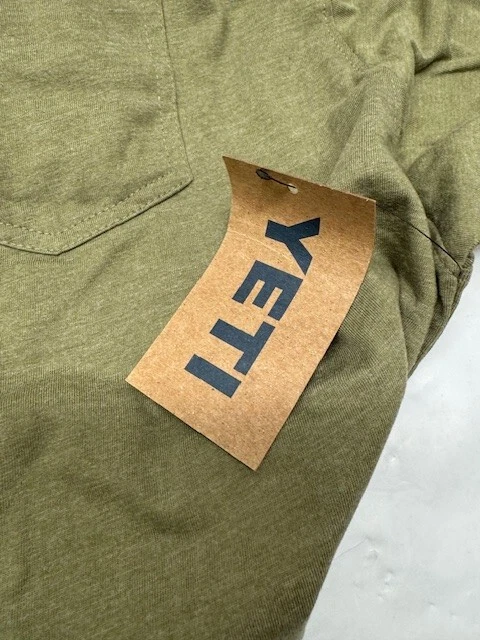 Camiseta Yeti Premium Manga Corta Bolsillo - Brezo Oliva 3XL *Nueva Foto 3 de 4