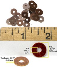 24pc 1960s Champion 1/24 Slot Car 36D PHENOLIC MOTOR SPACER WASHERS .093" I.D.