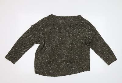 Oasis Damen Pullover grün Rundhals Acrylmischung Größe M