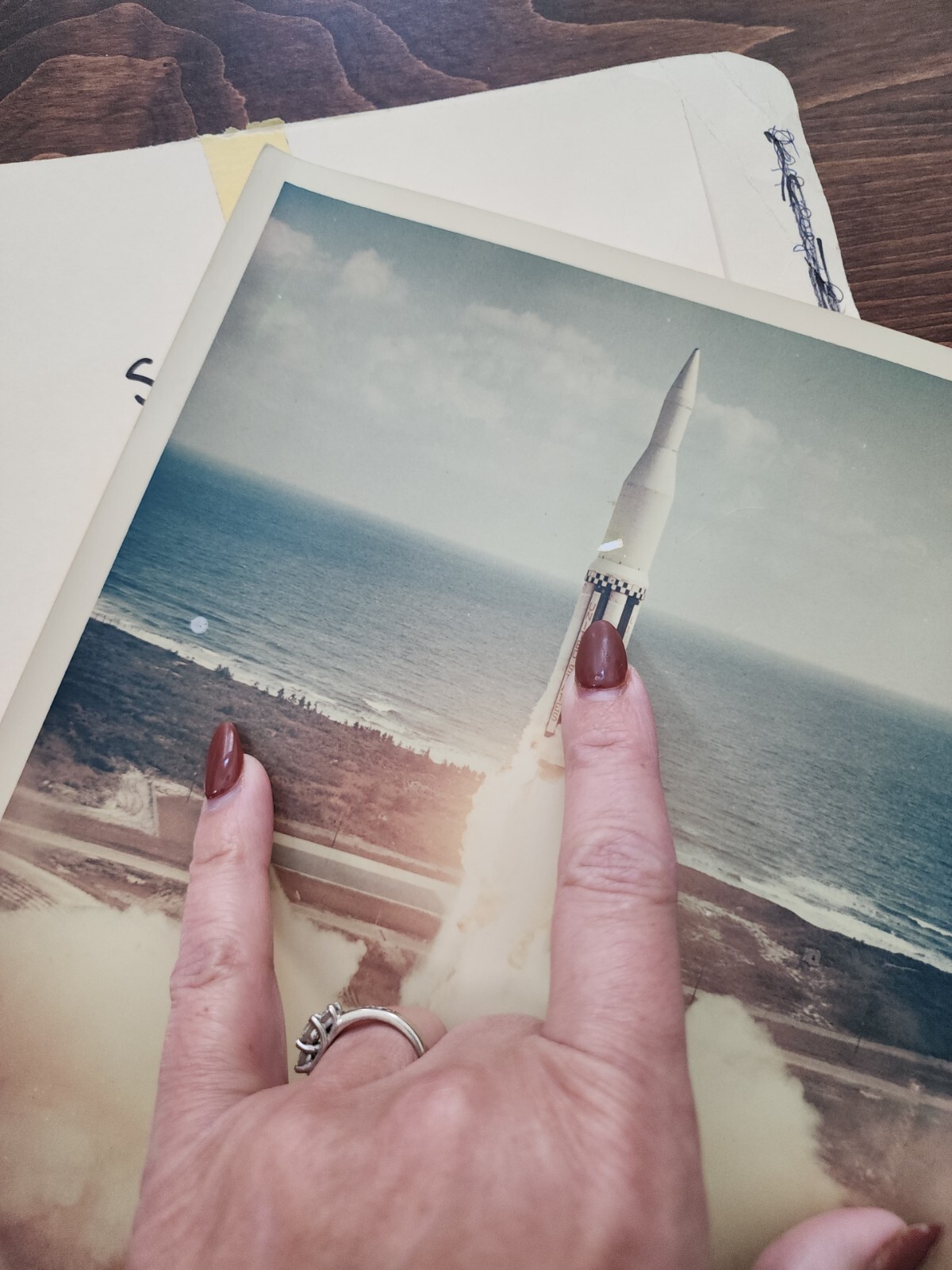 1962 SET OF 4 8 X 10 PHOTOS  of Saturn C-1 LIFT-OFF LAUNCHING Cape Canaveral, FL