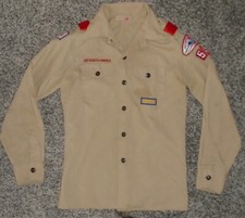 Boy Scouts of America Uniform Shirt with Assorted Patches Youth 16 Med