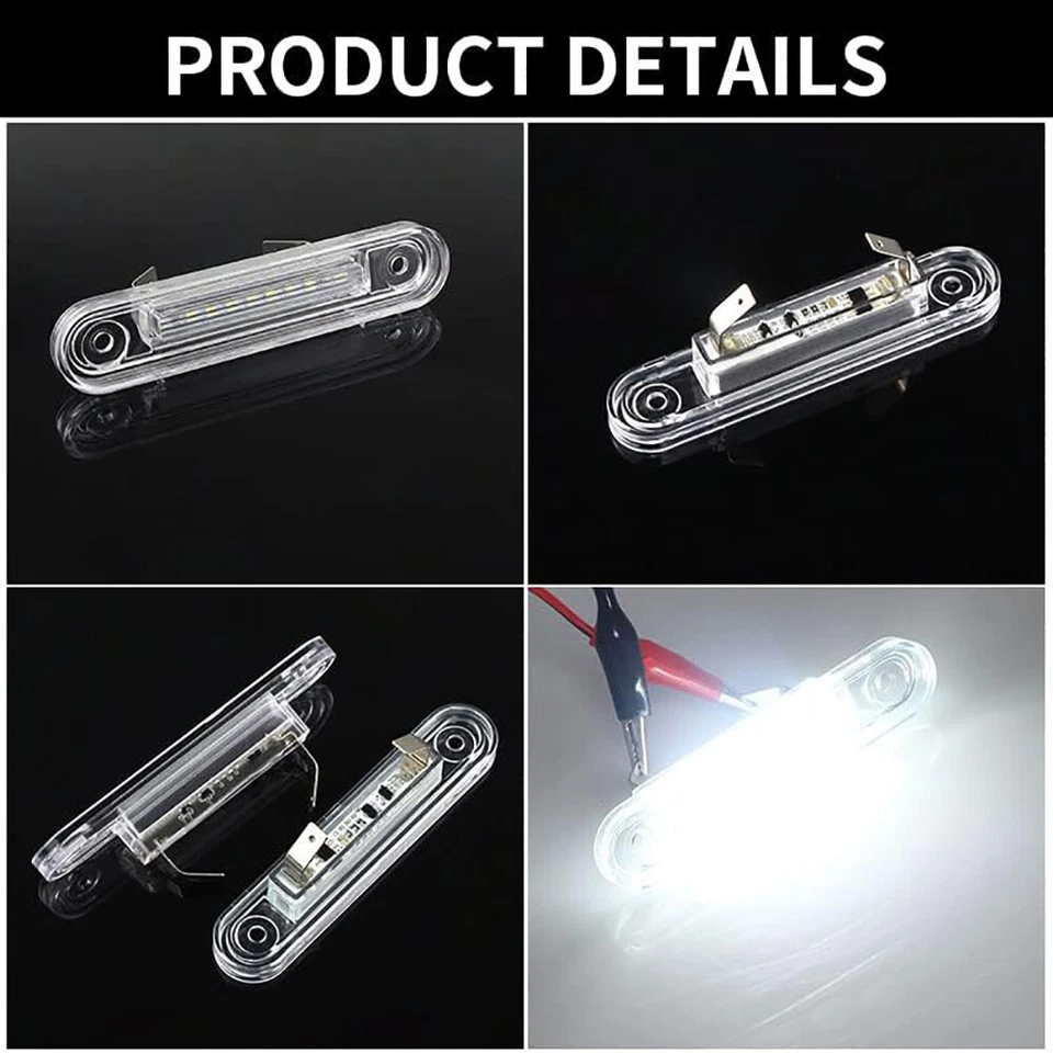 2x Car LED License Plate Light for Mercedes-Benz E-Class C-Class W124 W201 W202 - Image 3 of 4