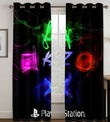 MAYNUO Halloween Hexen Vorhänge 200x160cm - 3D Verdunklungsvorhänge Mit Ösen