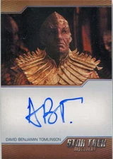 Star Trek Discovery Season 1 Autograph Card David Benjamin Tomlinson as Oreq