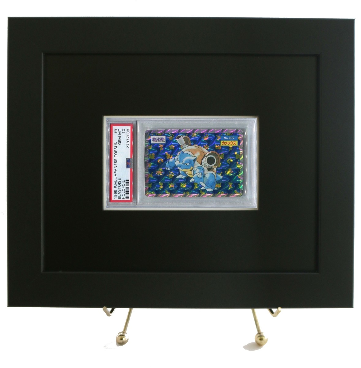 PSA Pokemon Horizontal Card Framed Display (New-Larger 8 x 10 Black Design)
