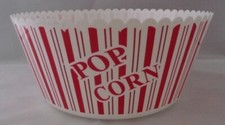 Movie Popcorn Bowl Container Plastic Reusable Tub Bucket 10" Round