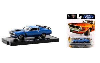 1970 Ford Mustang Boss 302  Blue **** M2 Machines 1:64