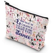 G2TUP Ballet Girl Make Up Cosmetic Bag Dancer Gifts for Women Girls Motivatio...