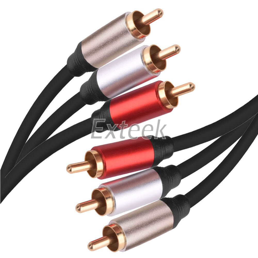 AV Cable Male 3RCA to 3 RCA Male Composite Lead Audio Video Cord For