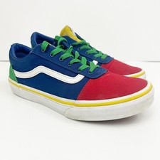 Vans Kids Multi Color Shoes Red Blue Green Size 5
