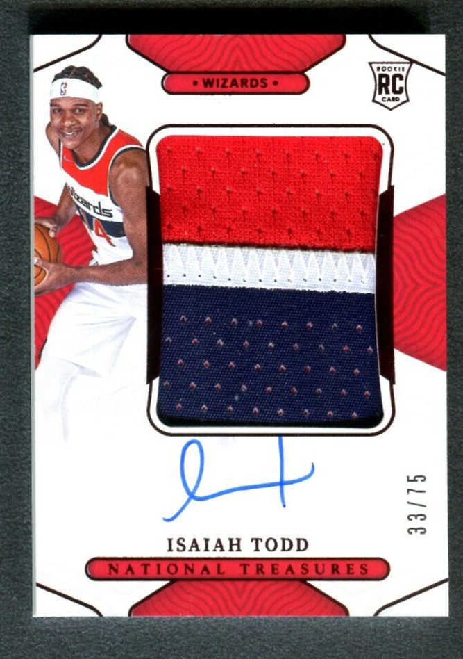 2021-22 National Treasures  #120 Isaiah Todd Autograph Patch 33/75 A47 494