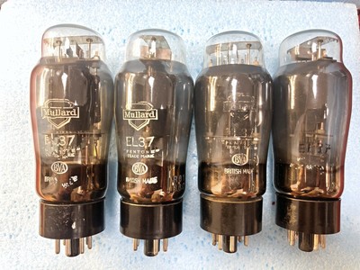 Mullard EL37 6L6G Double Pan getter, tested excellent Matched Quad 