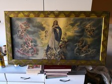 quadro stampa italiano puttI CON MAR stile antico 900 84X45