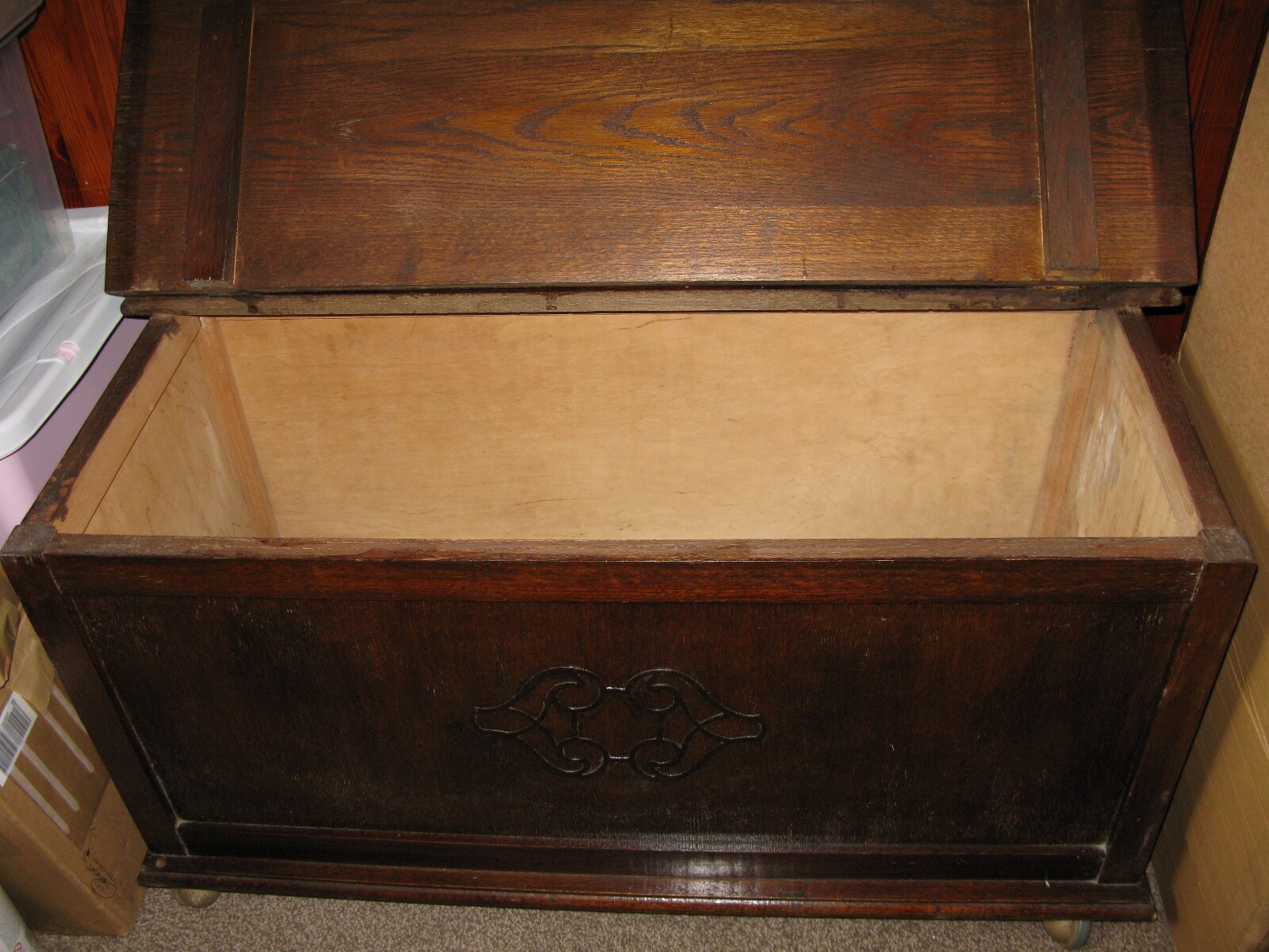 vintage wooden blanket box eBay