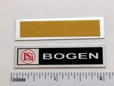 LSI - Bogen Amplifier Logo Badge Custom Made Aluminum 