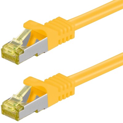Patchkabel gelb 3m CAT7-Rohkabel 600MHz Netzwerk Ethernet-Kabel halogenfrei