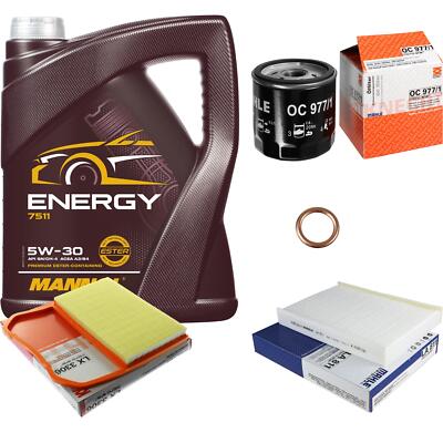 MAHLE Inspektionspaket 5L MANNOL 5W-30 Energy für VW UP 1.0 Skoda Citigo Mii