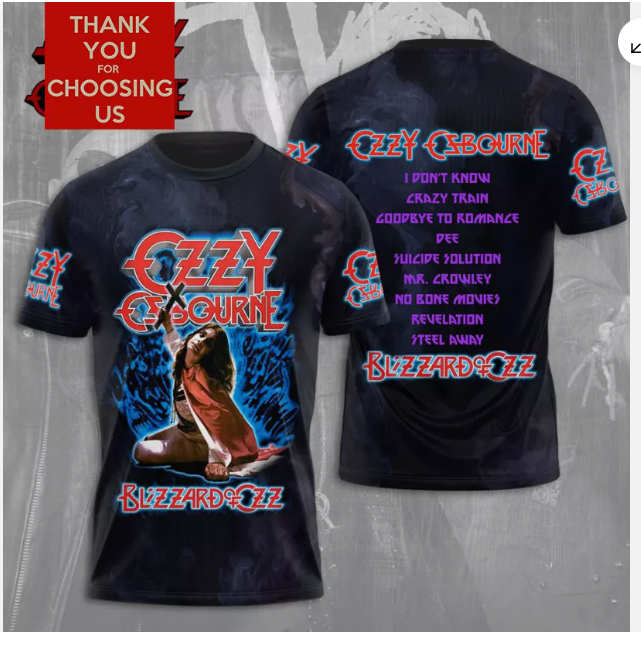 Unisex 3D Ozzy Osbourne shirt 3d,, 3D Printing all ,shirt 3d Men shirt 3d