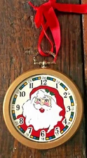 Christmas Ornament Pocket Watch Kurt Adler 1992 Countdown To Santa  Style 2 3/4”