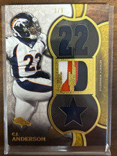 2015 Topps Triple Threads Gold  - C.J. Anderson #TTR-CA3  SN# 9/9