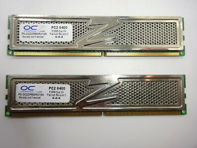 OCZ 1GB (2x 512MB) DDR2 Platinum Rev. 2 OCZ2P800R21GK PC2 6400 4-4-4 #R492