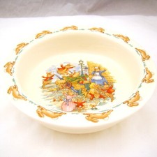 Royal Doulton bunnykins Rond Bébé Plaque' Renversant Cart ' 16.2cm x 4.4cm