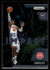 Saddiq Bey 2021-22 Panini Prizm Instant Impact RC #24 Detroit Pistons Rookie