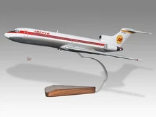 Boeing 727-200 Iberia Old Livery Desk Wood Airplane New Model Small Scale 1/130