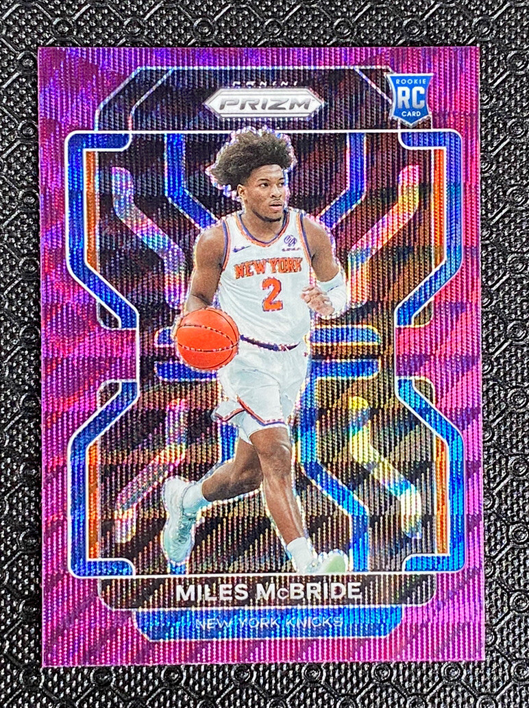 2021 Prizm Basketball Miles McBride #283 Purple Wave Rookie Card NY Knicks RC