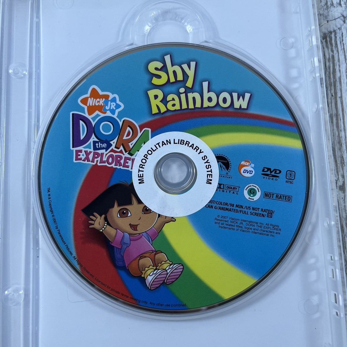 Dora the Explorer Shy Rainbow DVD 2007 Nick Jr. NTSC Full Screen