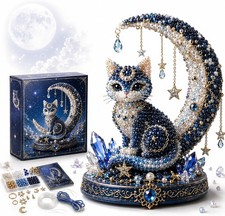 Moon Cat Luna Guardian DIY Bead Kit Tiny 3D Beaded Luna Guardian Craft Gifts