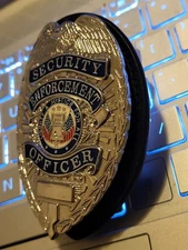 Security Guard Officer Badge Security Enforcement Badge On Belt Badge Holder NEW