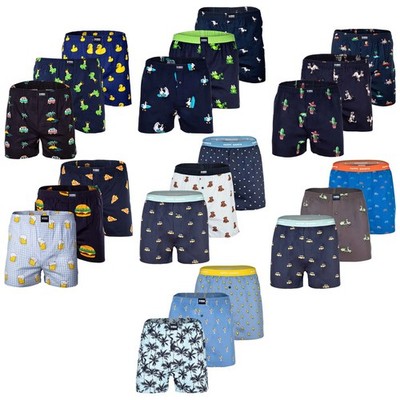 Happy Shorts Mens Web Boxer Briefs 3-Pack American Style Cotton