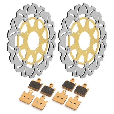 Bremsscheiben Vorne Beläge für Kawasaki ZZR1400 ZX-14R 06-24 GTR1400 Concours 14