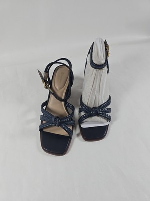 Giani Bernini Women's Renaee Block Heel Woven Strappy Dress Sandals Royal Nv9.5 