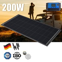 12V 200W Monokristallin Solarpanel Solarmodul Kit FüR Wohnmobil Balkonkraftwerk