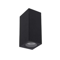 Black Outdoor Wall Light Up & Down Aluminium - Lucide Zaro 2 Light