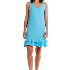 Fresh Produce xlarge blue fin sunrise Cotton Flounce V Neck Dress 68 NWT new xl