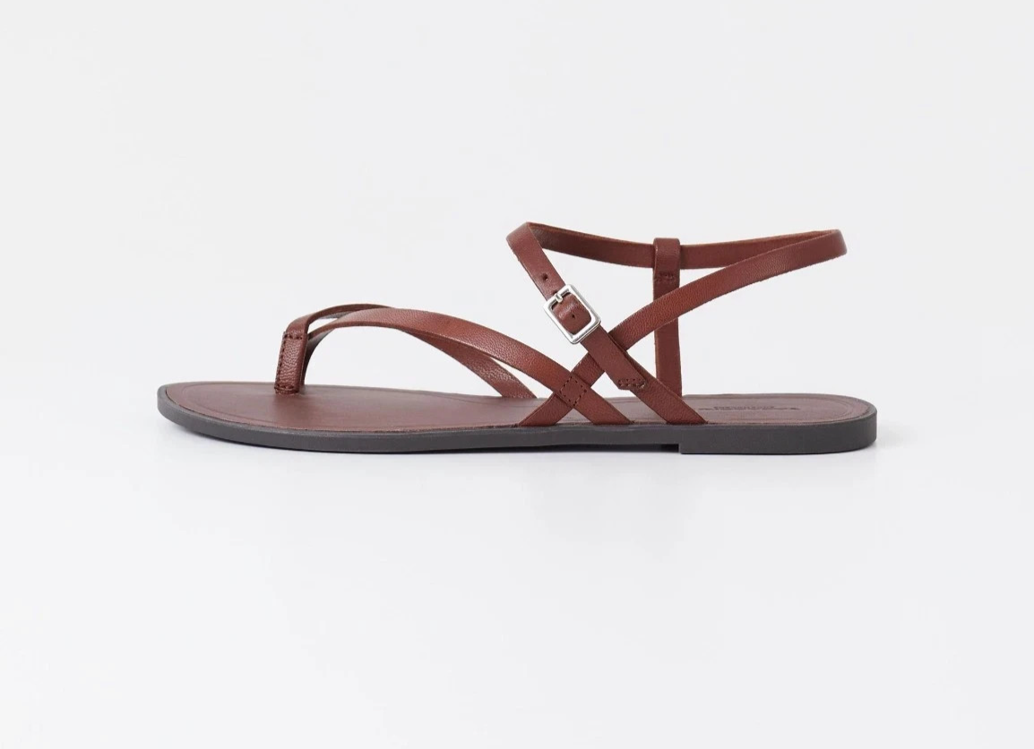 Vagabond Shoemakers Tia 2.0 Strappy Sandal Cognac Leather Womens Size EU 39 US 9