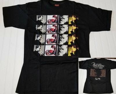 Phil Collins 1994 World Tour Concert T-Shirt XL Signed Ricky Lawson Drummer Vtg