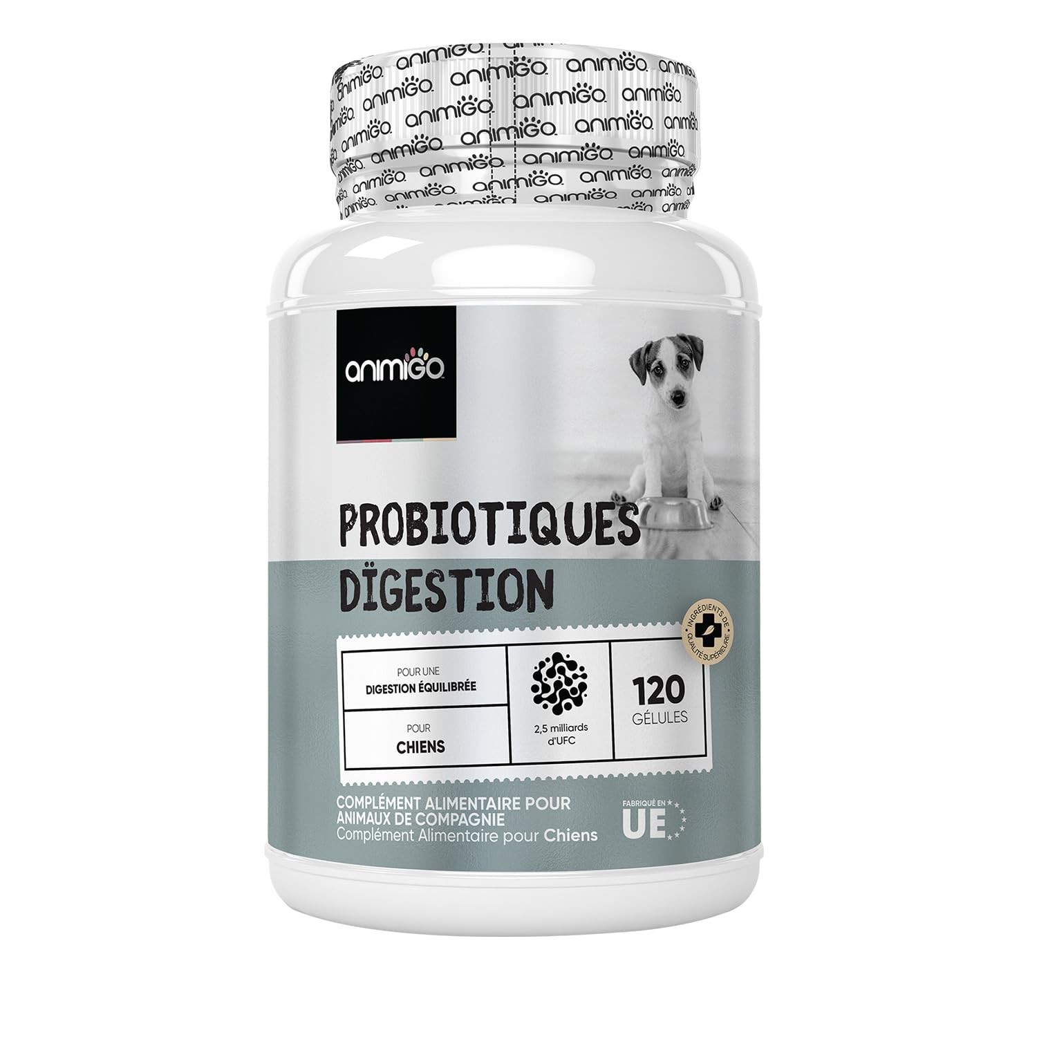 Probiotique Chien 2,5 Milliards UFC | Formule Transit et Immunité